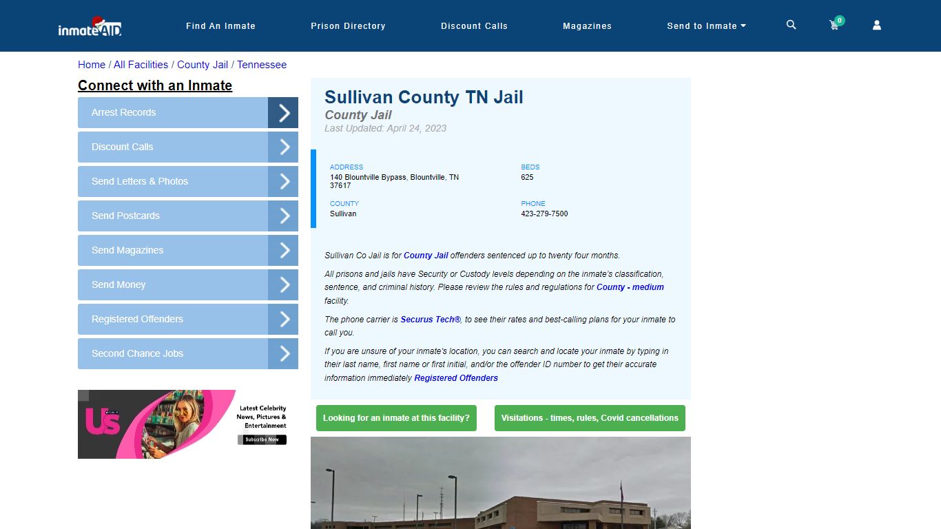 Sullivan County TN Jail - Inmate Locator - Blountville, TN